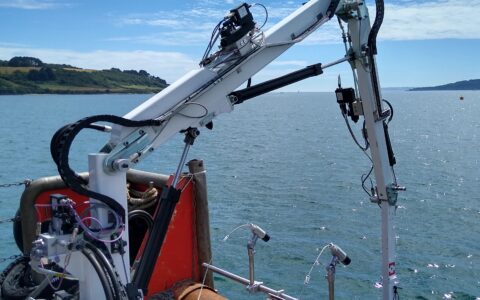 Photograph of Proteus 100 installed on deck during sea trials